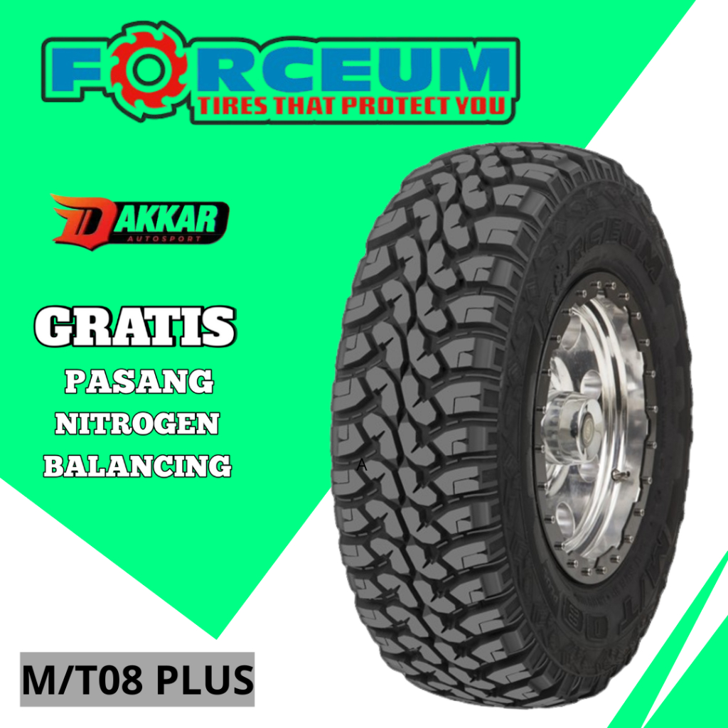 BAN MOBIL FORCEUM MT 08 PLUS 27 8,5 R14 TUBELESS RING 14 BAN OFFROAD 27x8,5 R14