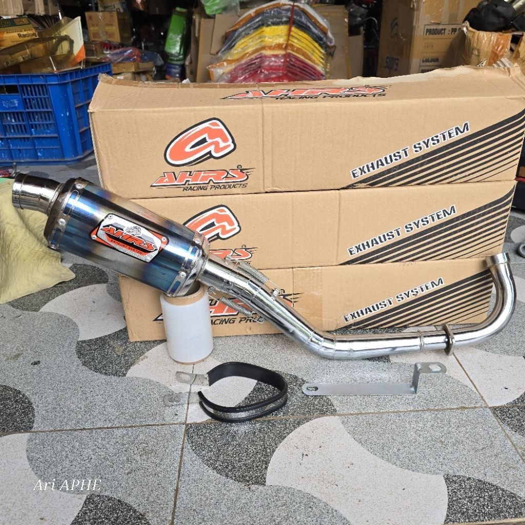 PROMO knalpot AHRS TRIOVAL RAINBOW original MIO KARBU / SPORTY / SMILE / SOUL KARBU