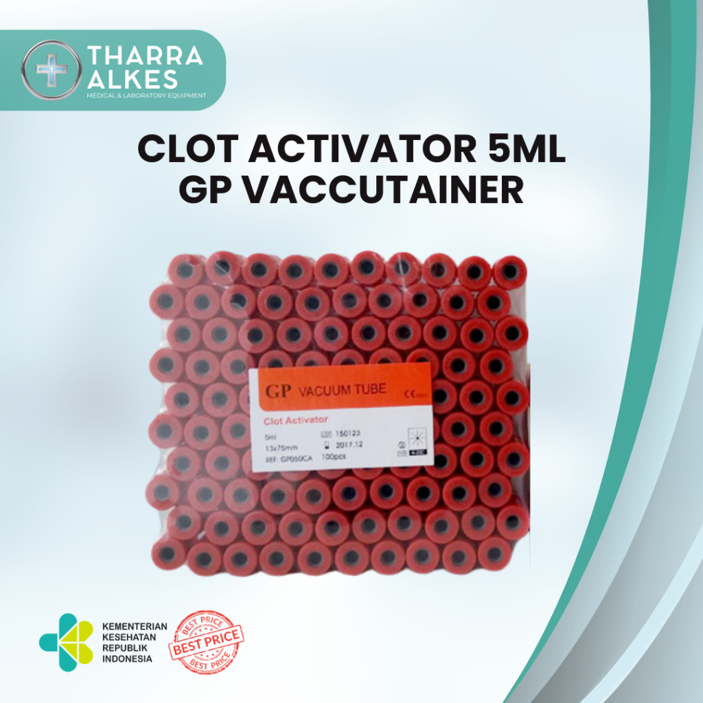 VACUTAINER CLOT ACTIVATOR 5ML GP / TABUNG CLOT ACTIVATOR