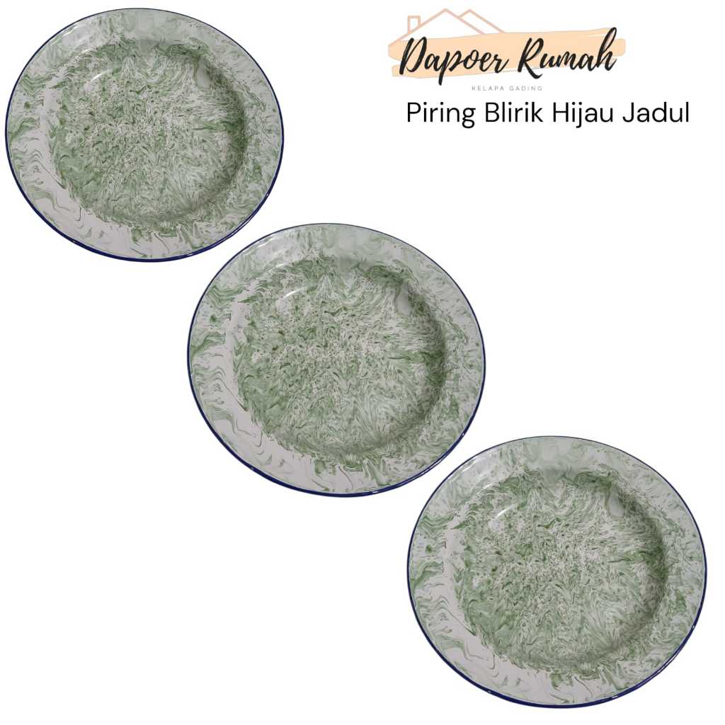 Piring Blirik Jadul 22 Cm/Piring Enamel BLIRIK Jadul