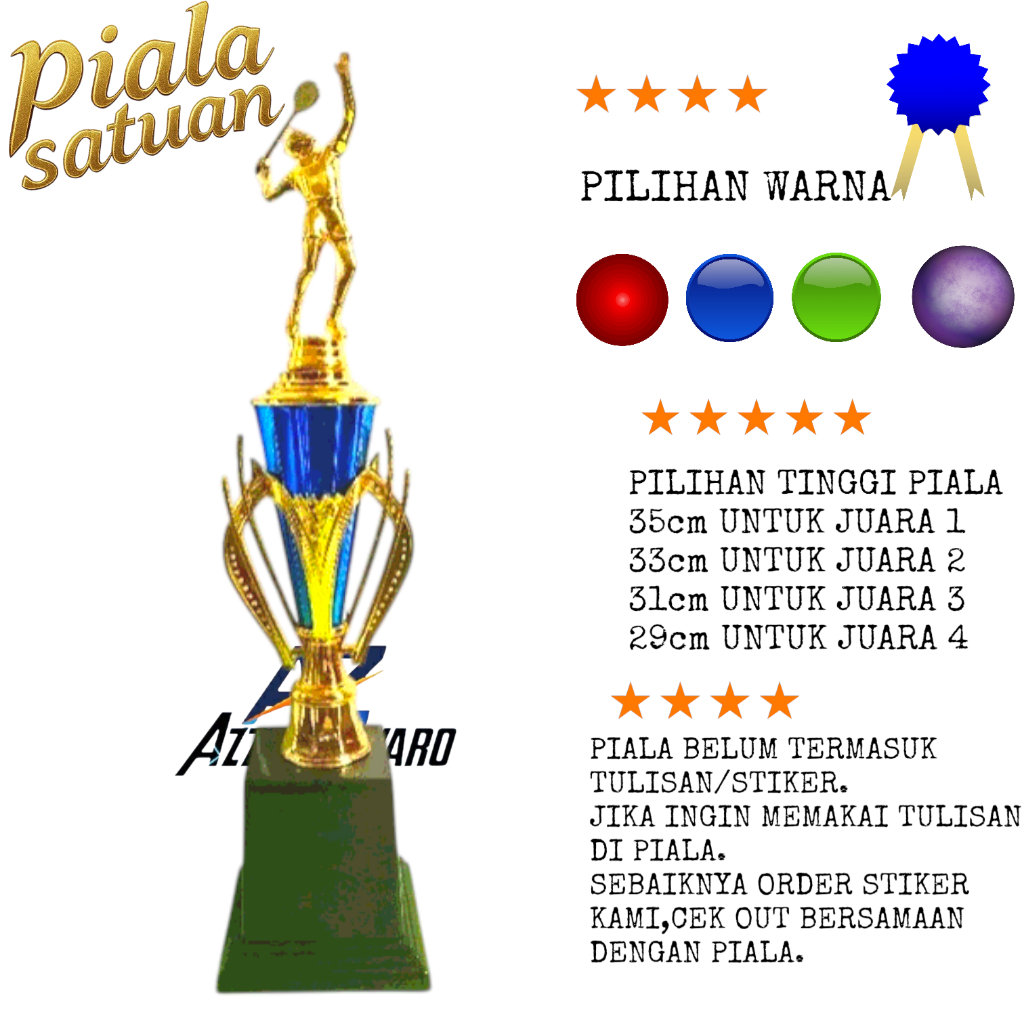 PIALA TROPHY 102 BADMINTON SATUAN 1 - 4