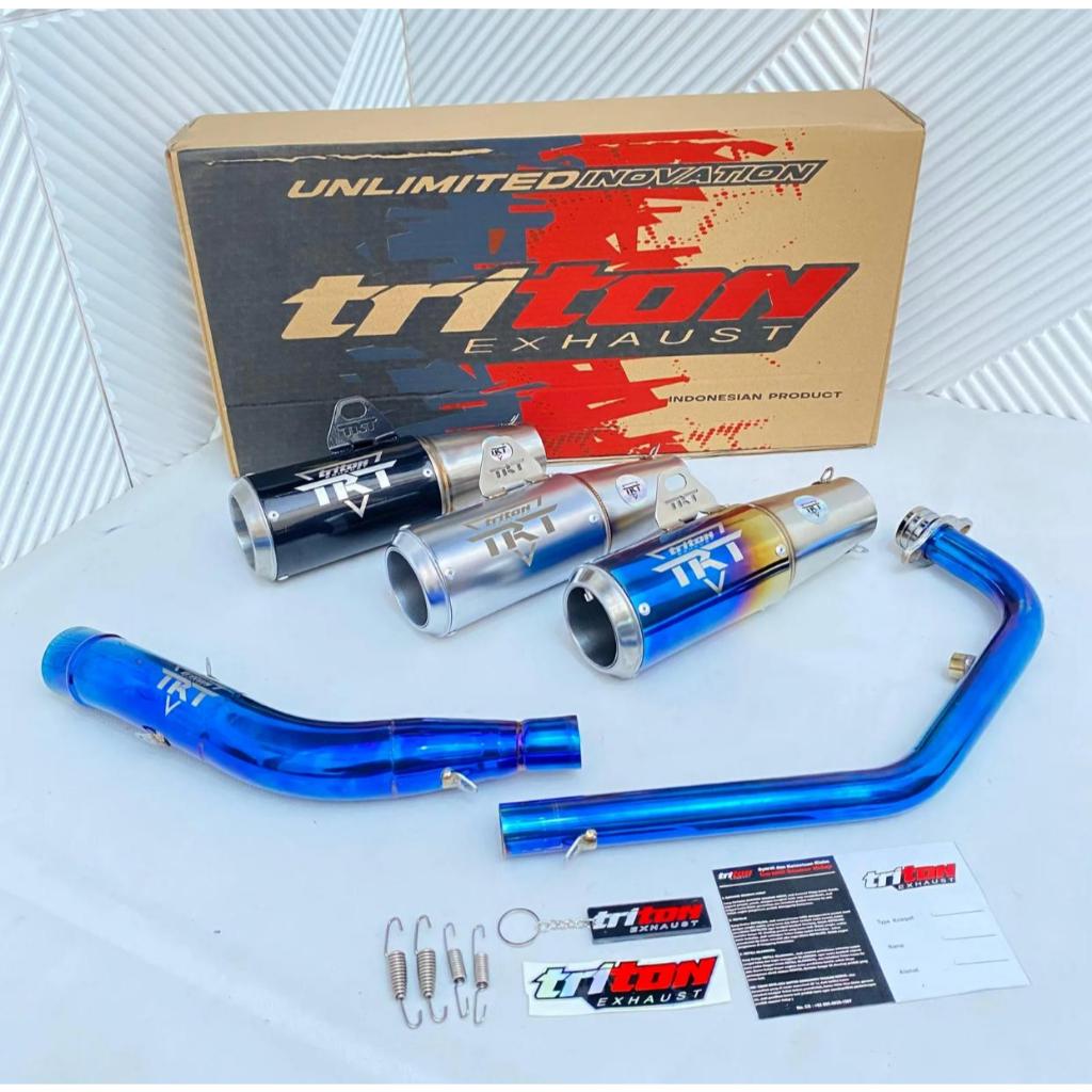 Knalpot Cb150r, CBR 150 R, R15, GSX 150, Vixion Triton Exhaust Type GT-5 Series Header Full Bluemoon