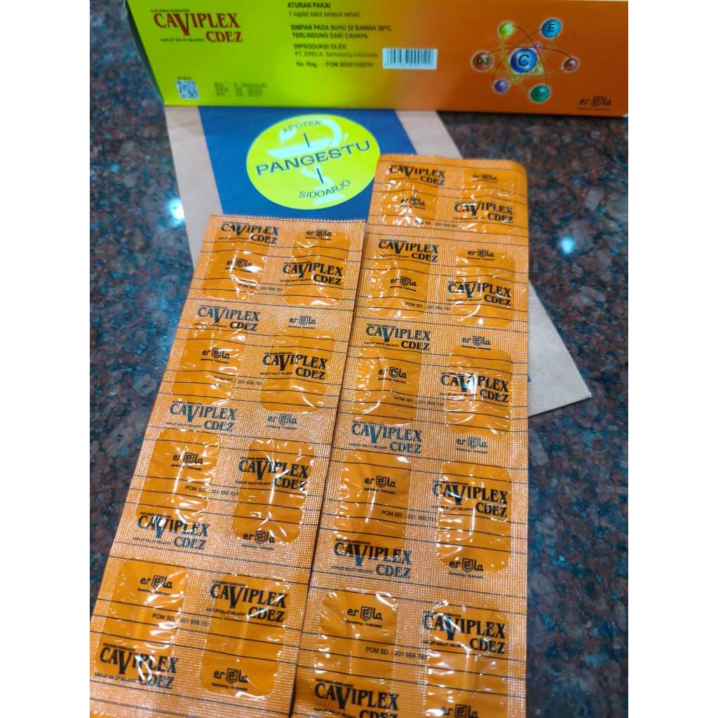 Caviplex CDEZ 1 Strip 10 Kaplet / Multivitamin / Caviplek Orange / Cavipex Cafiplex Cafiplek
