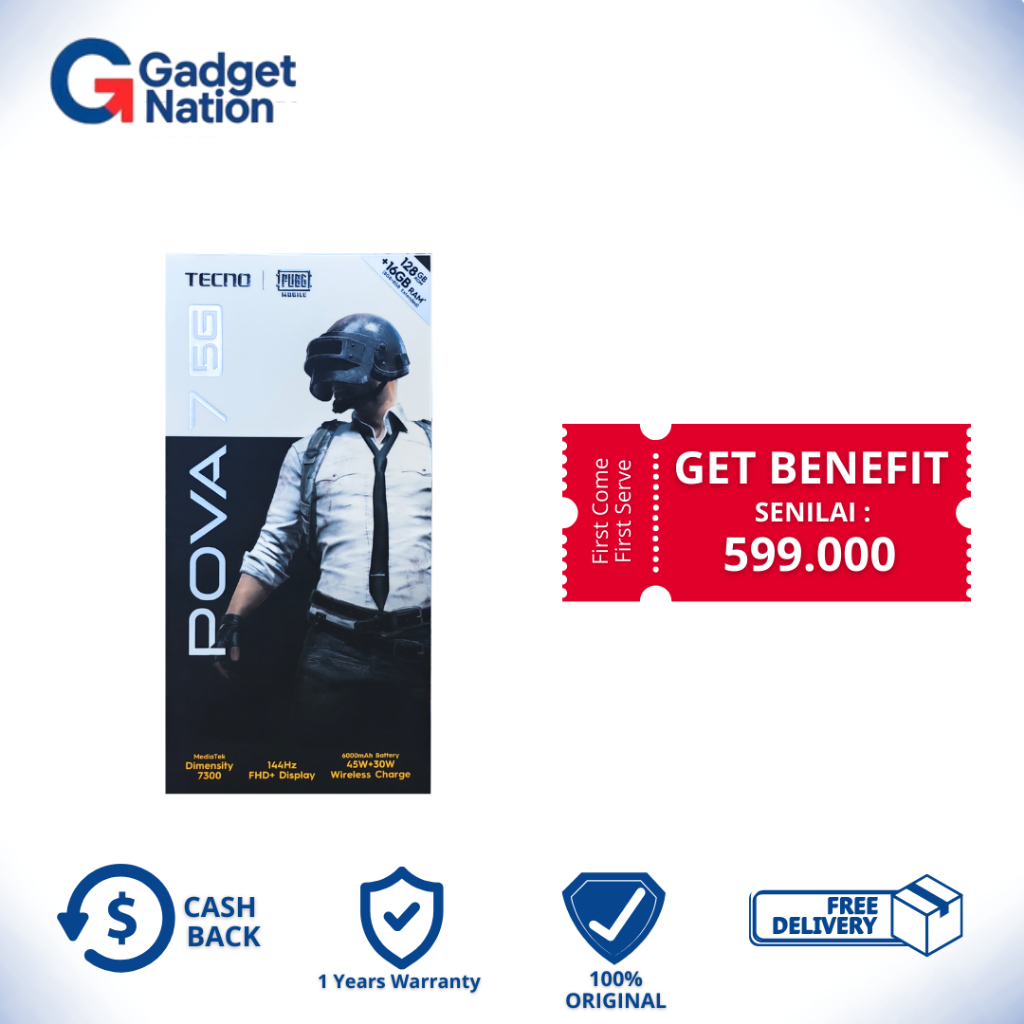 TECNO POVA 7 5G RAM 8GB Internal 128GB / 256GB Handphone Smartphone Original Garansi Resmi 1 Tahun