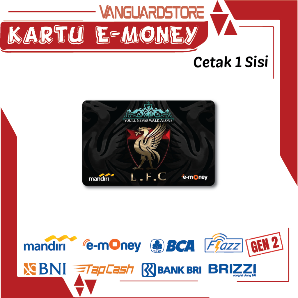 KARTU E MONEY E TOLL CLUB BOLA TIMNAS INDONESIA 77 EMONEY MANDIRI FLAZZ BCA BNI TAPCASH BRIZZI BRI