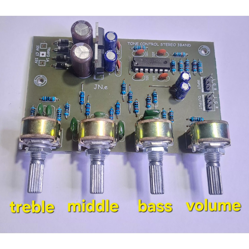 TONE CONTROL STEREO 3BAND TL074 BASS MID TREBLE