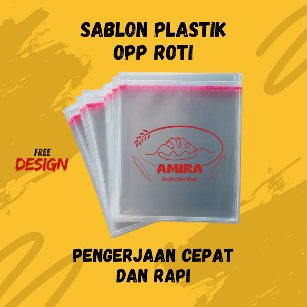 Sablon Plastik OPP Roti / OPP sablon custom
