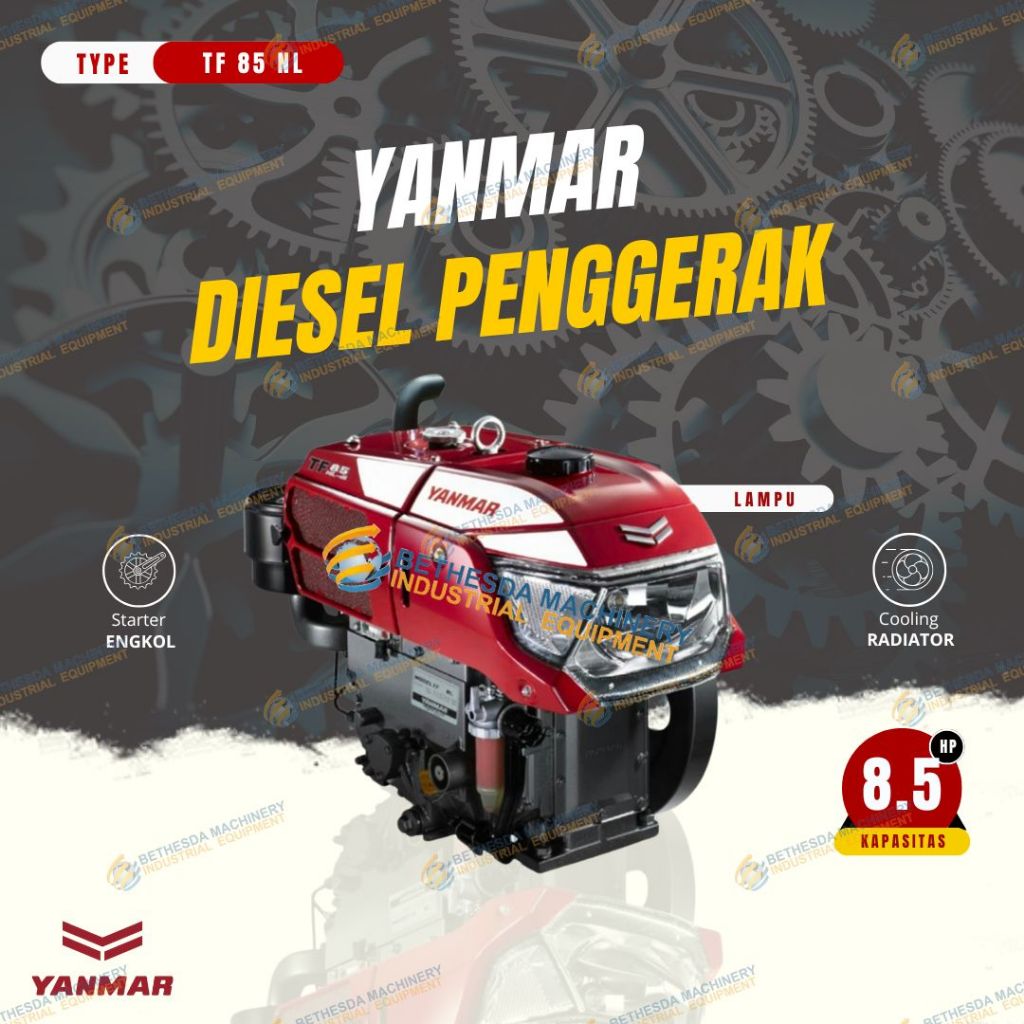 Penggerak / mesin diesel 6.5 PK YANMAR 7 HP TF 85 Lampu 10.5 Pk