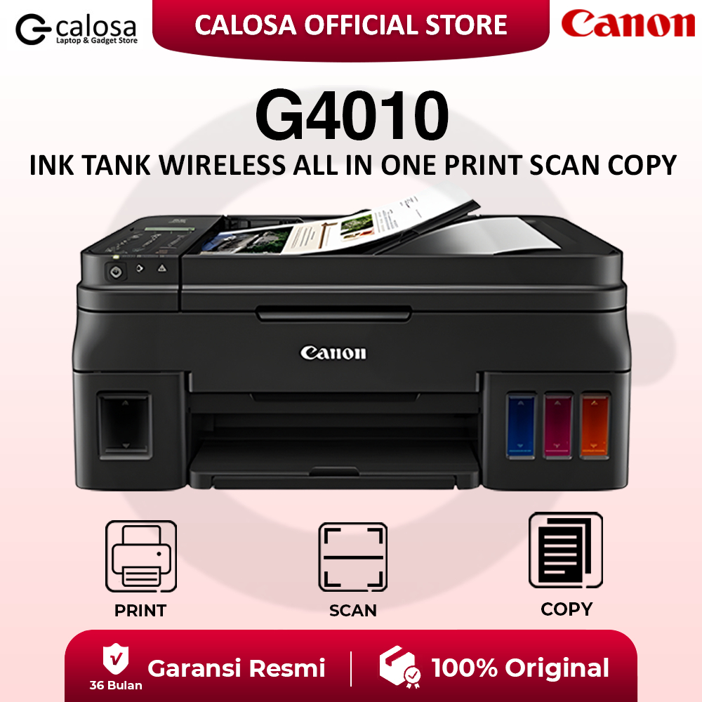 Printer F4 Wifi Canon G4010 - Ink Tank ADF FAX Wireless All In One Print Scan Copy MacOS