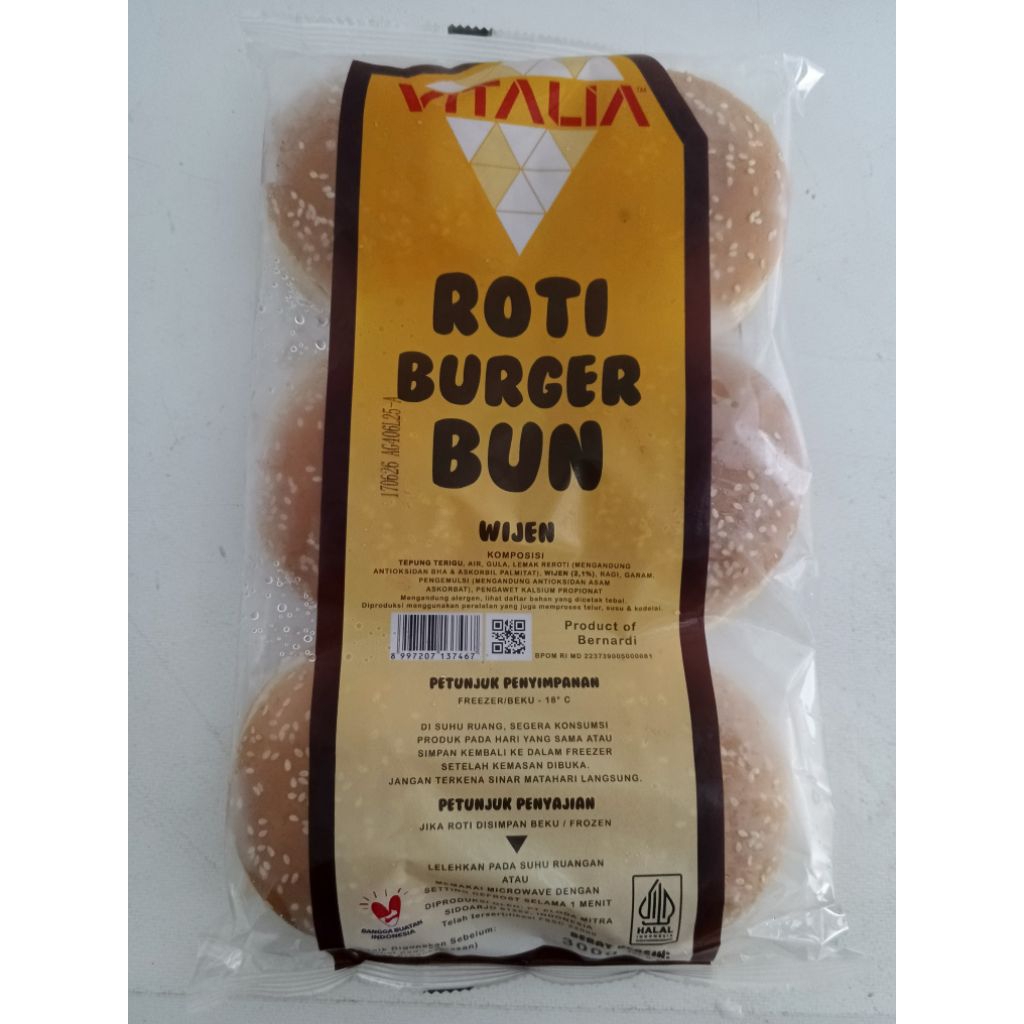 Vitalia Roti Burger Bun isi 6