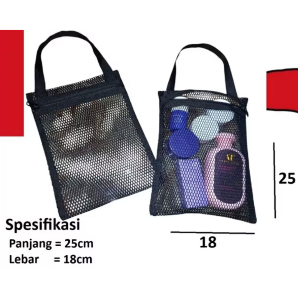 tas jaring makeup sabun mandi