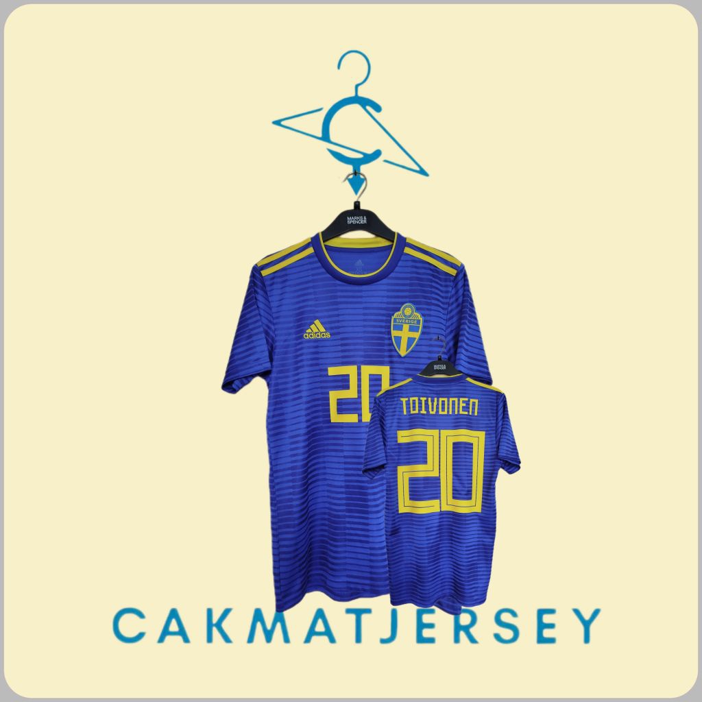 Jersey Swedia Sweden Away WC 2018 Original