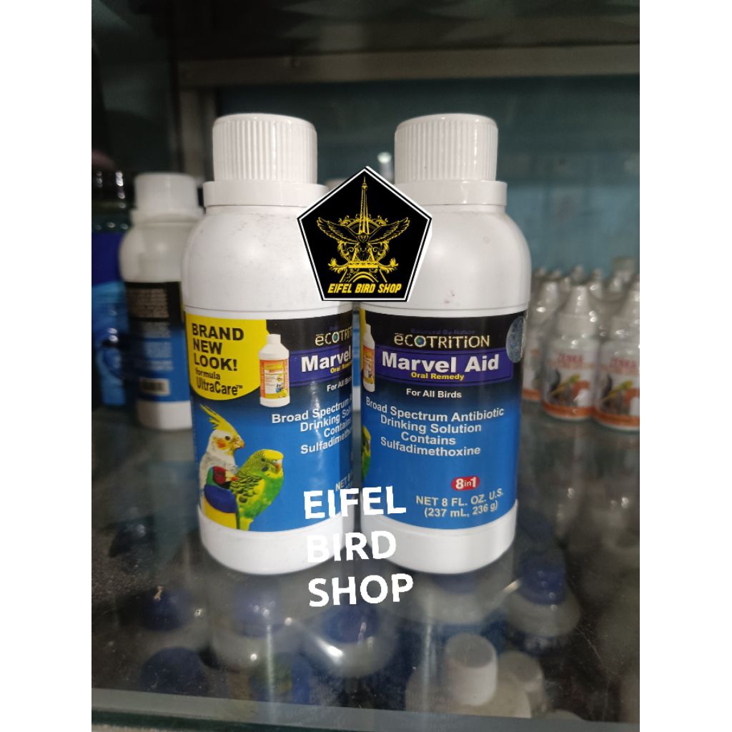 MARVEL AID BESAR 237ML BOTOL GEMBUNG  ORIGINAL oral remedy obat sakit pada burung marvel aid besar