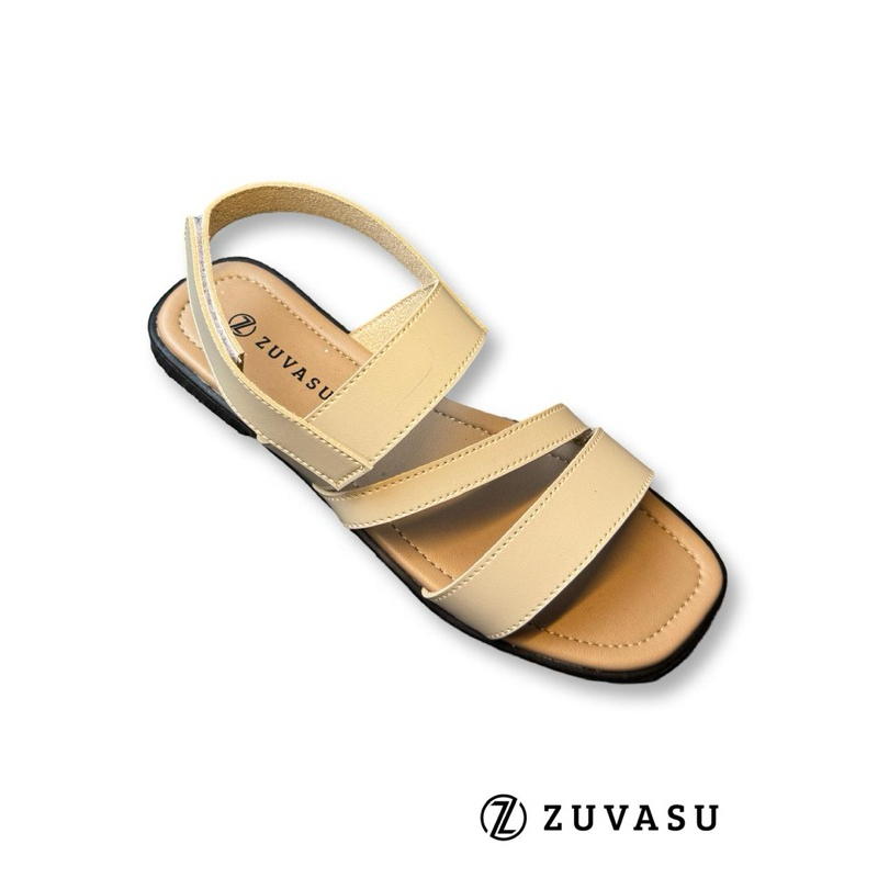 Adiba - sandal flat wanita empuk sendal platform cewek elegant sandal tali wanita Code ZVS-03