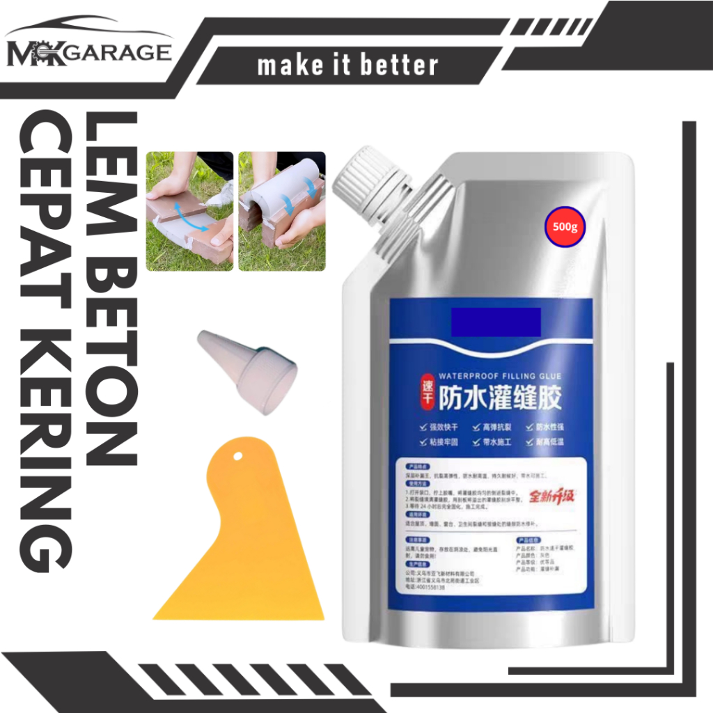 [MKGarage] Lem Beton Anti Retak Cepat Kering - Perekat Beton Dinding Tembok Retak - Lem Anti Bocor
