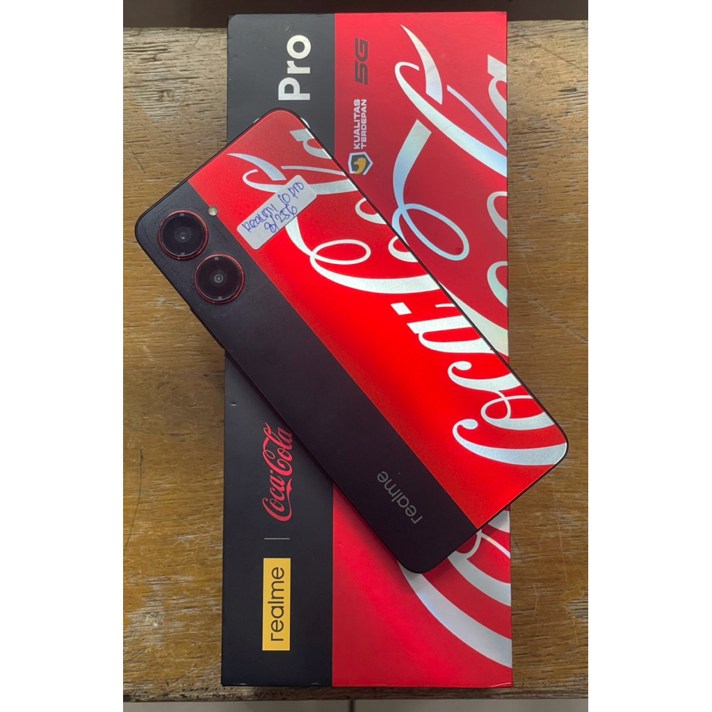 Hp Second Realme 10 Pro 5G 8GB/256GB Coca-Cola Edition Fullset