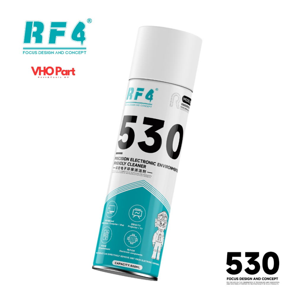 RF4 530 RF-530 500 ML - ELECTRONIC ENVIRONRONMENTALLY FRIENDLY CLEANER CAIRAN PEMBERSIH LCD PCB