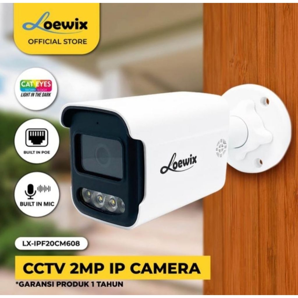 IP CAMERA 2MP COLORVU AUDIO LOEWIX LX-IPF20CM608 IP CAMERA OUTDOR SUPPORT ONVIF