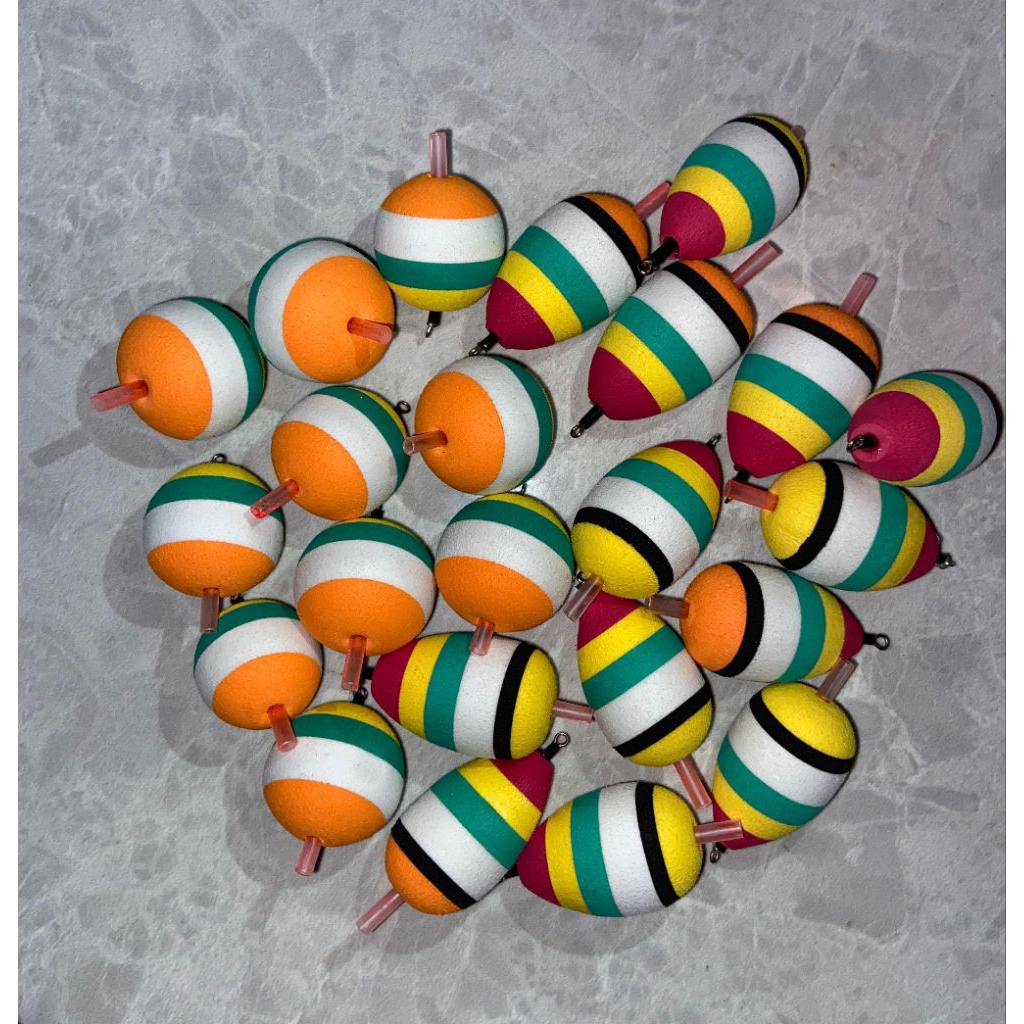 Pelampung kumbul Pancing Spon busa starlet rainbow pelangi-bentuk bulat lonjong menarik unik sensiti