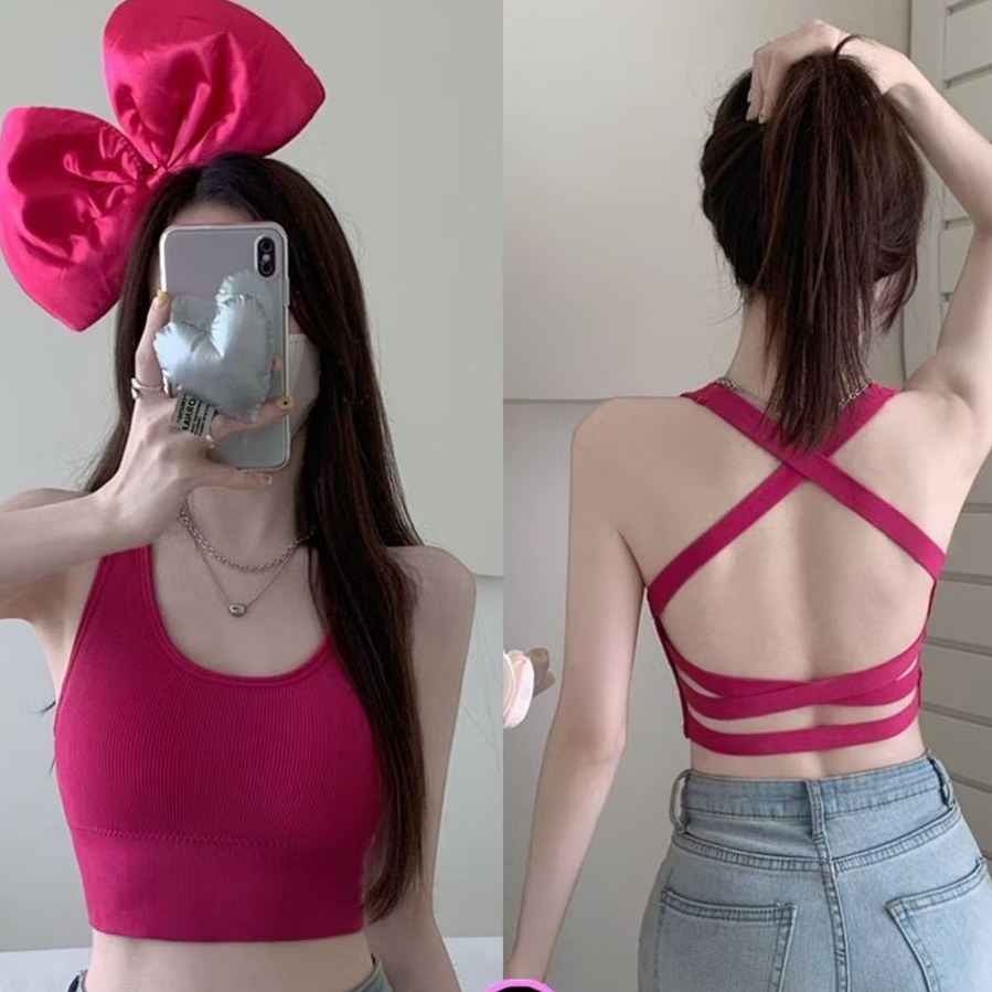 PRELOVED SPORTS BRA TANPA KAWAT TALI SILANG (reject)