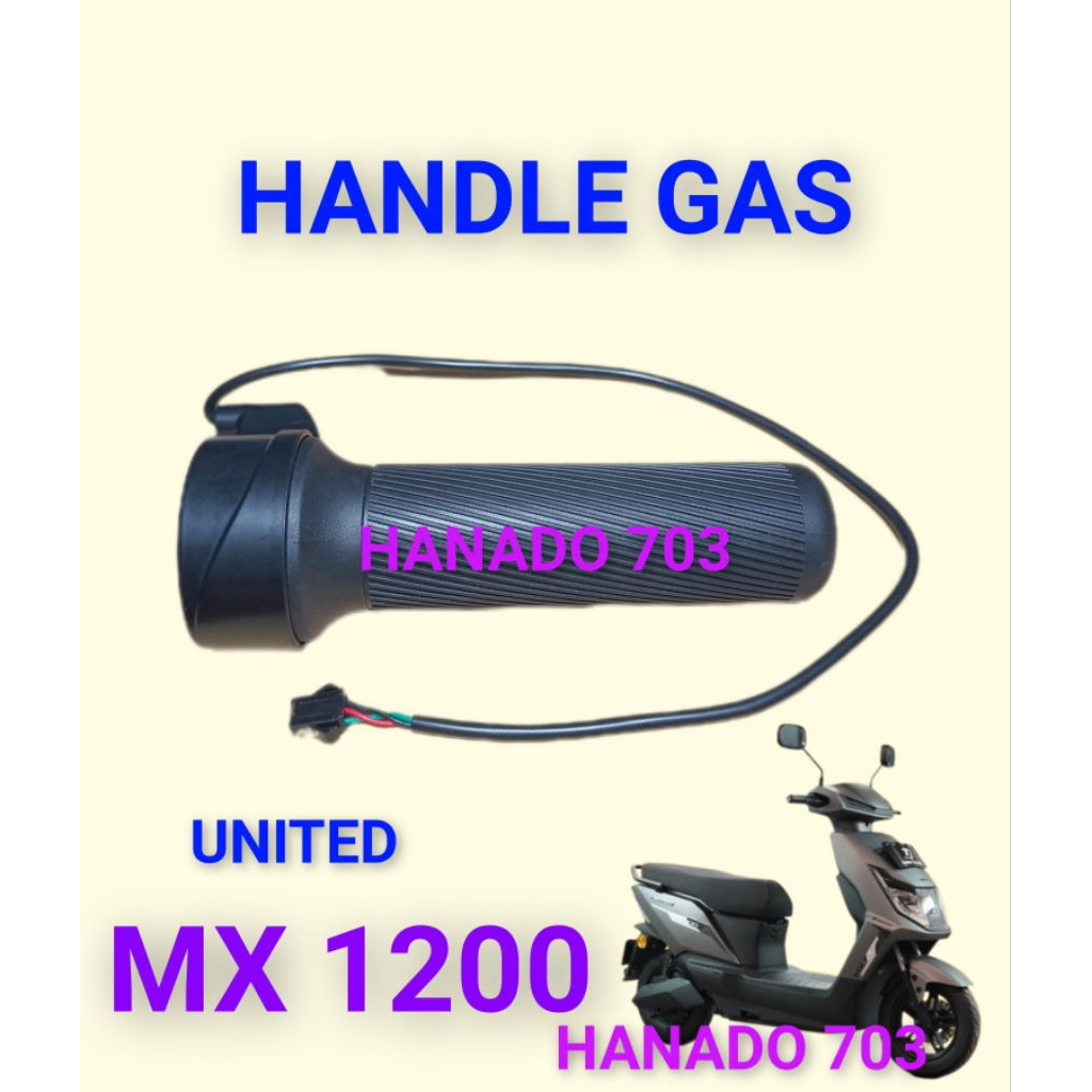 handle gas motor listrik united MX 1200 throttle gas sepeda listrik united MX1200