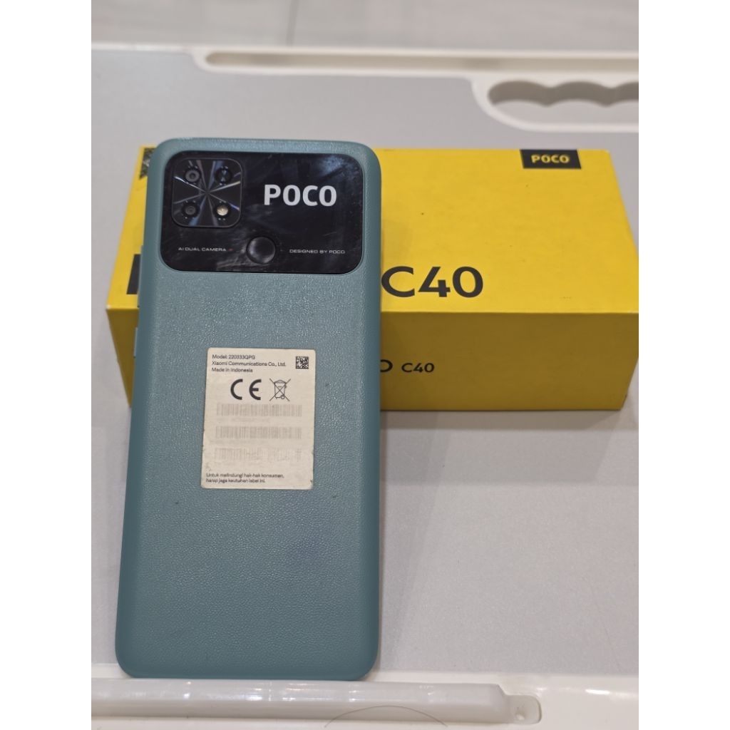POCO C40 RAM 4/64GB SECOND MULUS TERAWAT