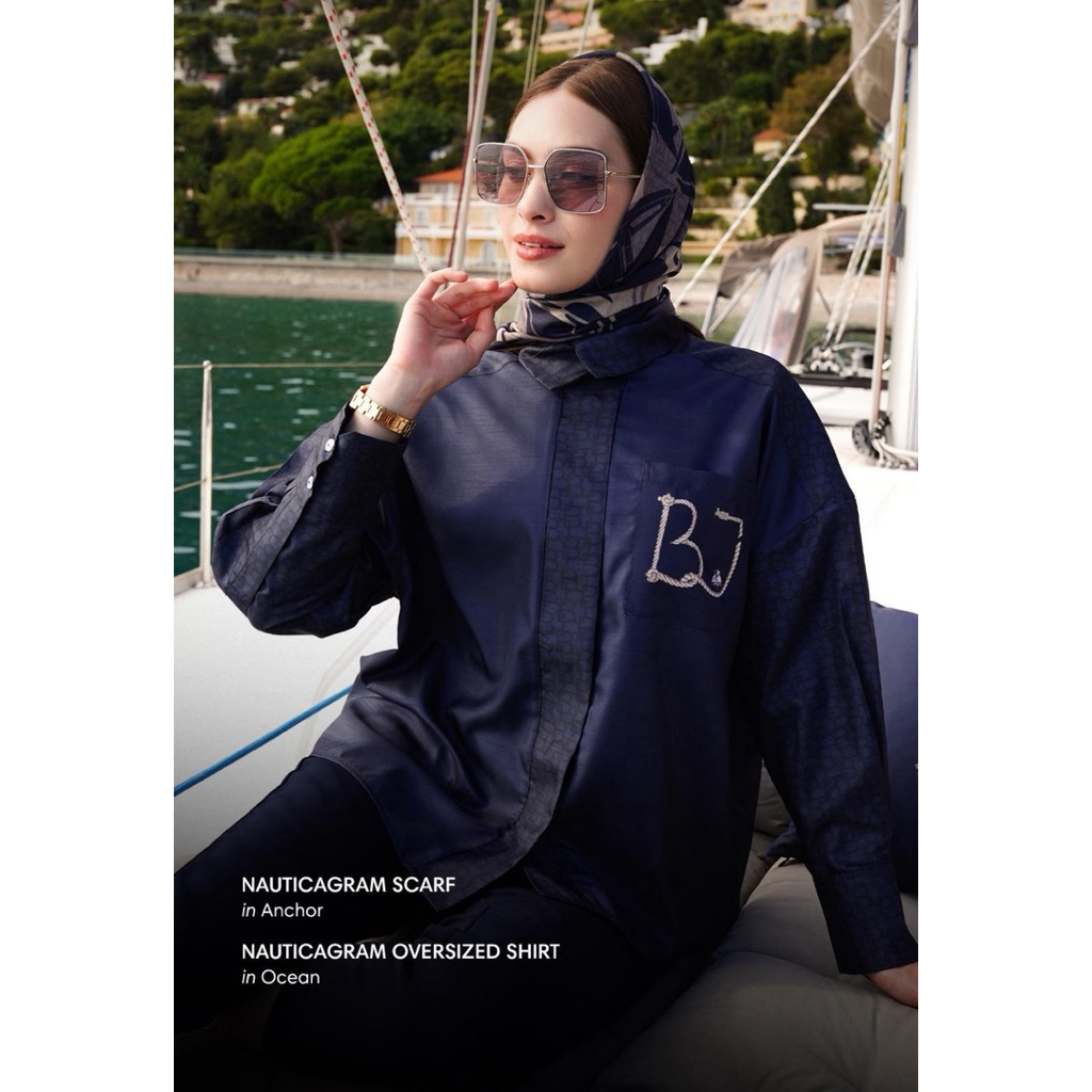 NAUTICAGRAM by BENANG JARUM BUTTONSCARVES oversize shirt