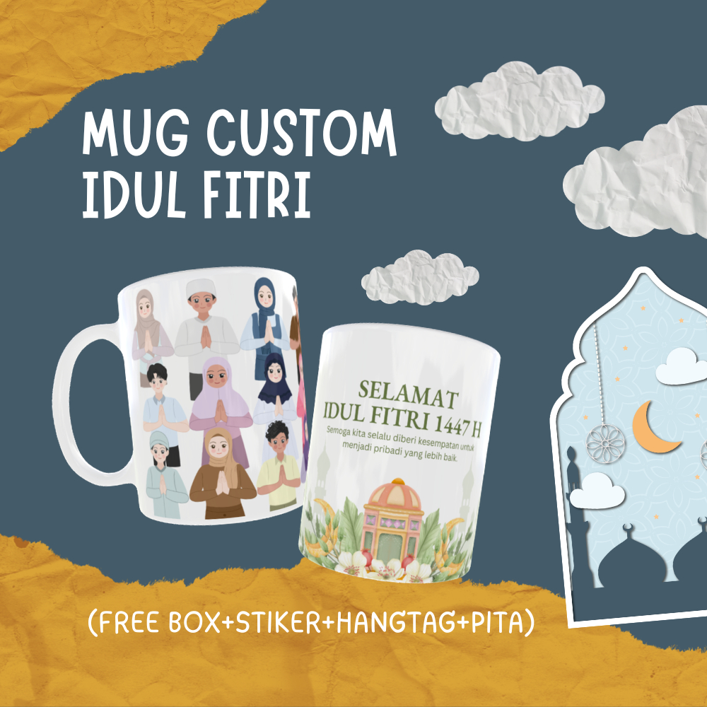 MUG LEBARAN HAMPERS LEBARAN MUG CUSTOM IDUL FITRI | HAMPERS MUG HAMPERS MURAH