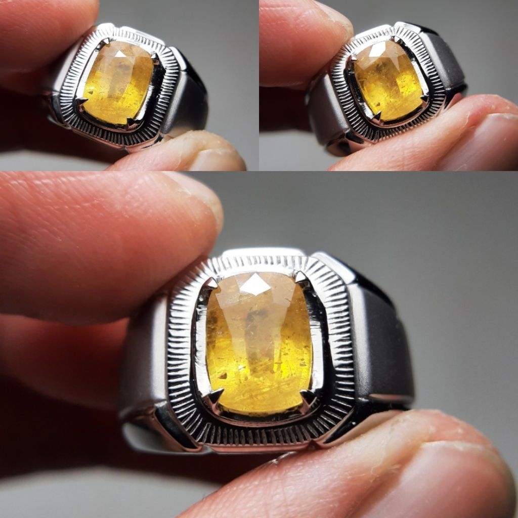 Natural Yellow Sapphire Batu Safir Kuning Yakut Bukan Ruby Emerald Jamrud Zamrud Swat Peridot Kyanit