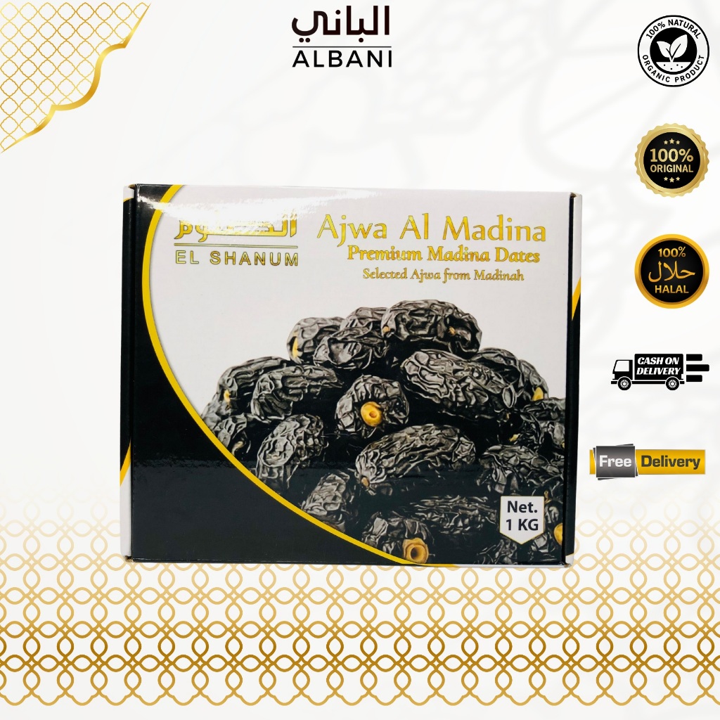 Kurma Ajwa Al Madina Premium 1kg | Kurma Ajwa Madinah | Azwa Premium Original |Oleh Oleh Haji