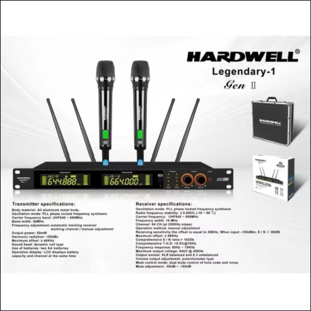 Mic Wireless Hardwell Legendary 1 Original Suara Jernih
