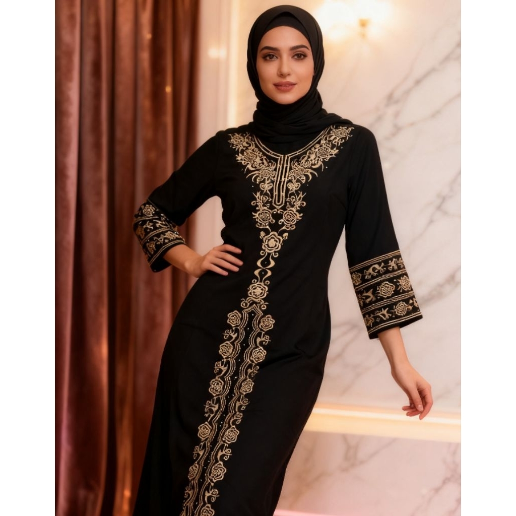 abaya hitam premium