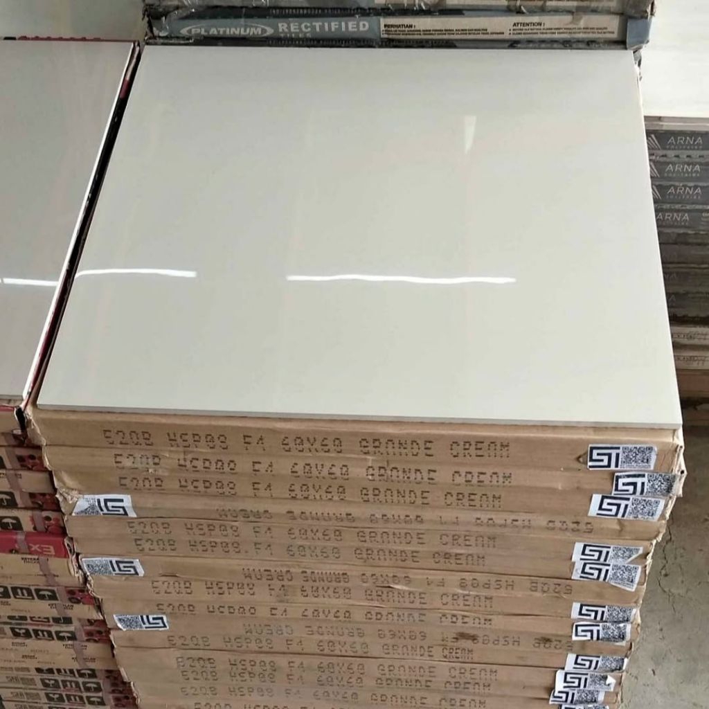 granit 60x60 cream polos | glossy