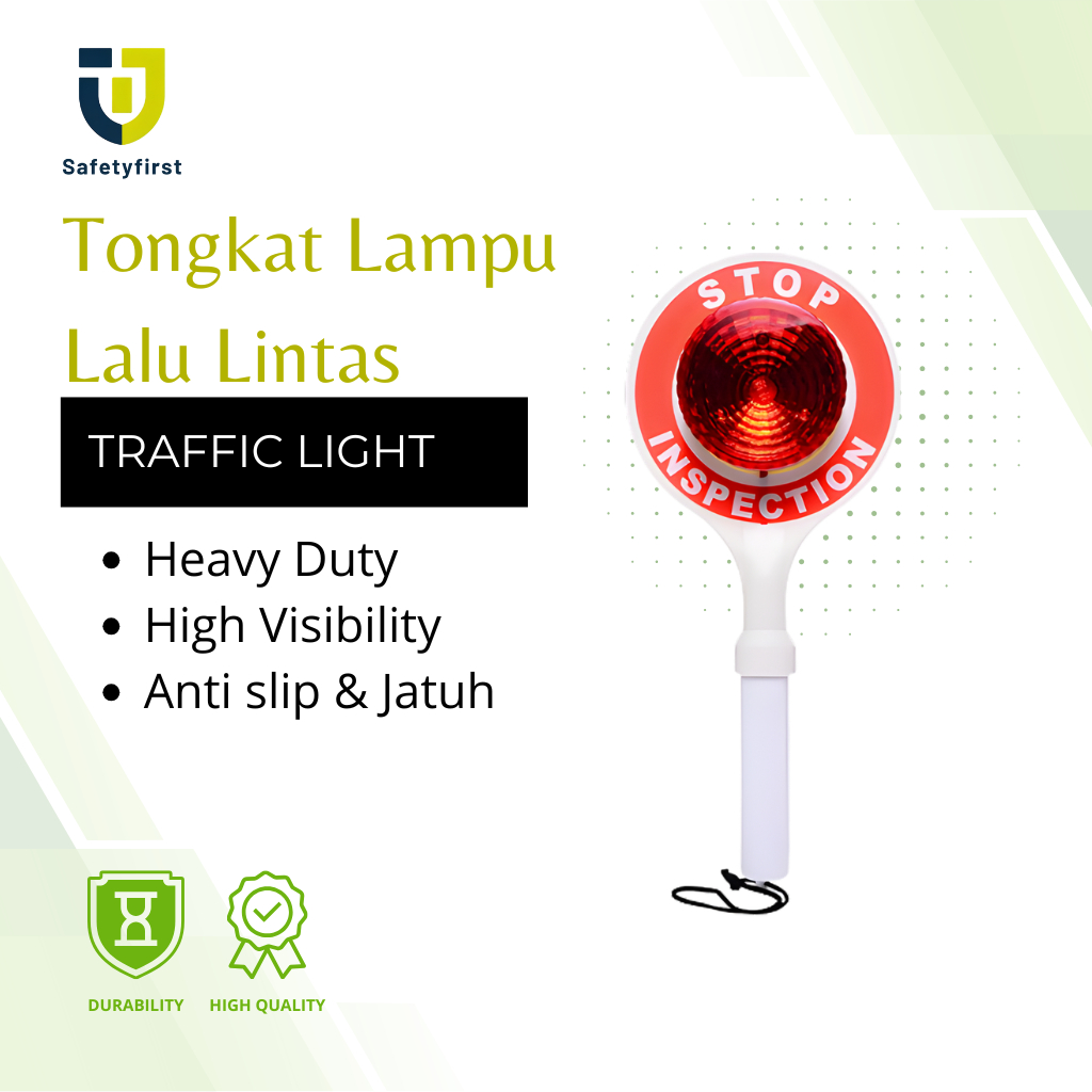 Tongkat Rambu Lalu Lintas STOP LED - Stick Lampu Parkir Lalin Polisi Satpam Security