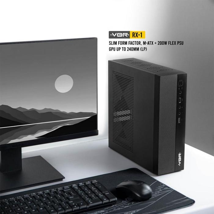 CASING VBR RX-1 - mATX iTX RX1 SLIM + PSU 200W BLACK PC CASE