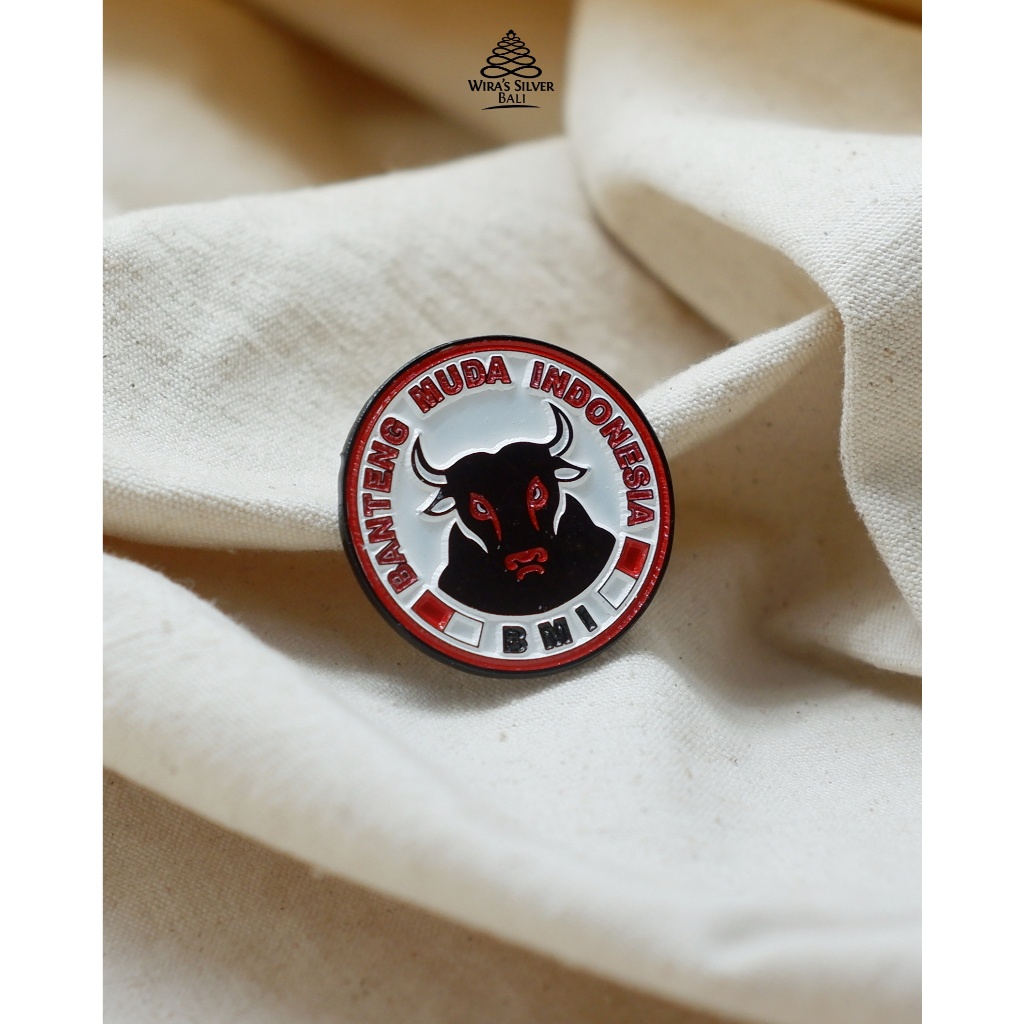 Patch Bordir Banteng Muda Indonesia BMI Diameter 3 cm dan 3,5 cm Logo Nasional Motif Bordir