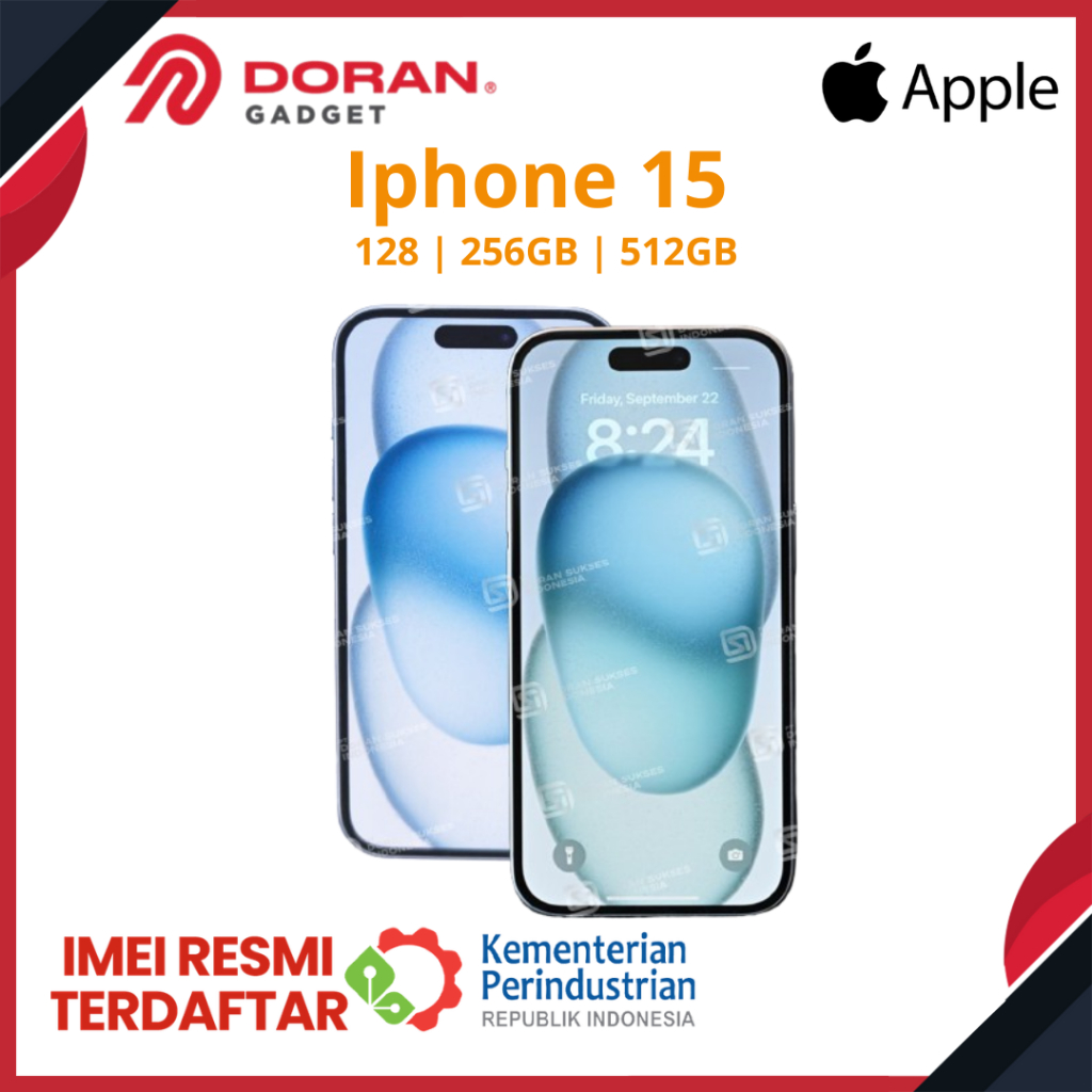 APPLE iPhone 15 128GB 256GB 512GB A16 Bionic CPU 6C / GPU 5C Resmi IBOX