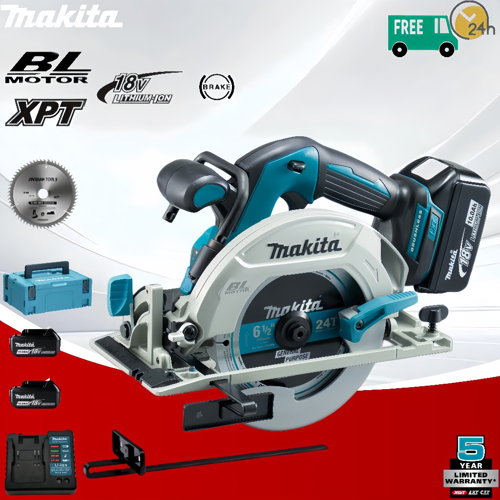 Makita DHS680 18V Gergaji Bundar Tanpa Kabel Pemotong Kayu Dan Baja