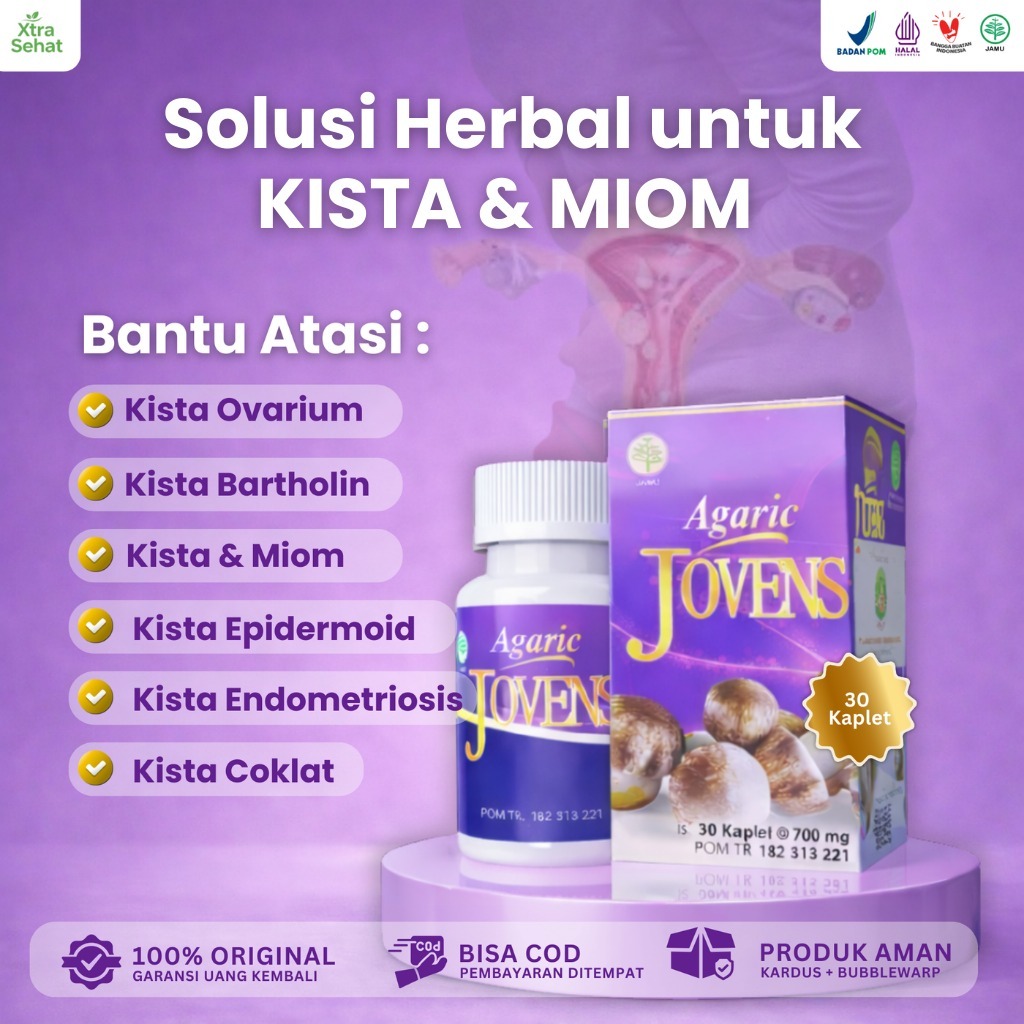 AGARIC Jovens Obat Herbal Untuk Kista Miom Kanker 30 kaplet