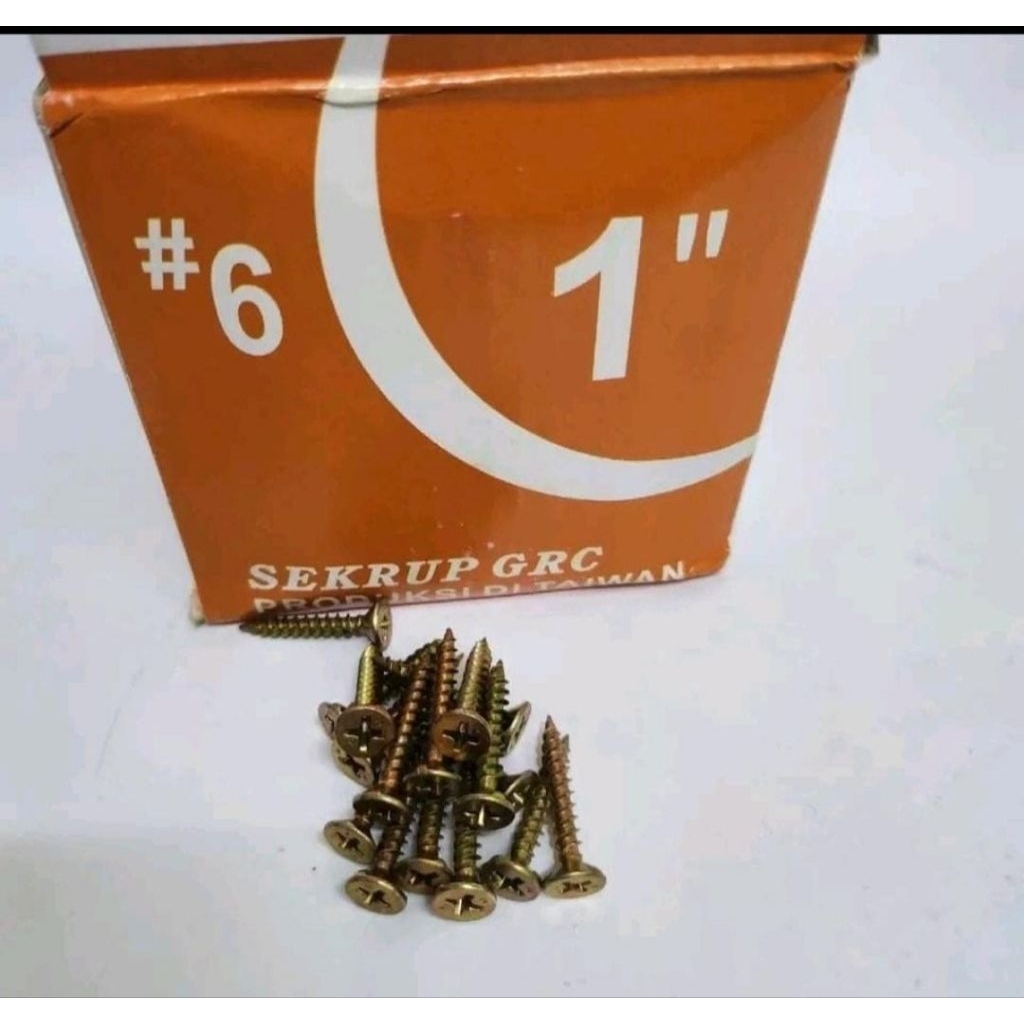 Sekrup Grc Kuning ZOLO 6X1 / Paku Grc Board / Skrup Carlsi Board Screw