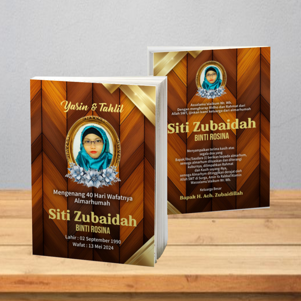 1 HARI JADI - Proses Cepat - Cetak buku yasin dan Tahlil Free Foto 128 halaman + yasin Custom 40 har