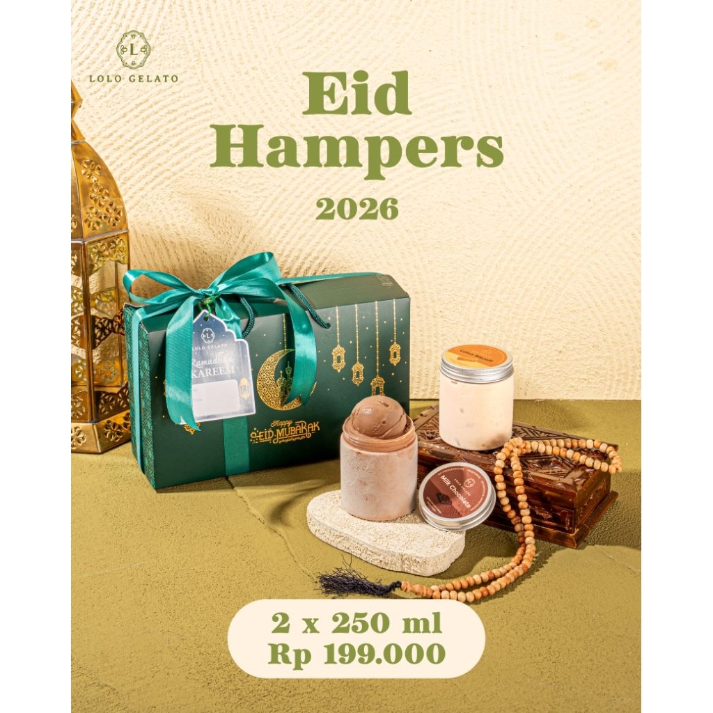 Lolo Gelato Eid Hampers 2 x 250ml Ramadhan Kado Giff