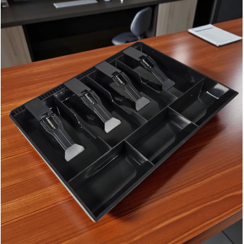 Laci Uang Kasir 4 Sekat Plastik Coin Cash Drawer Tray   002