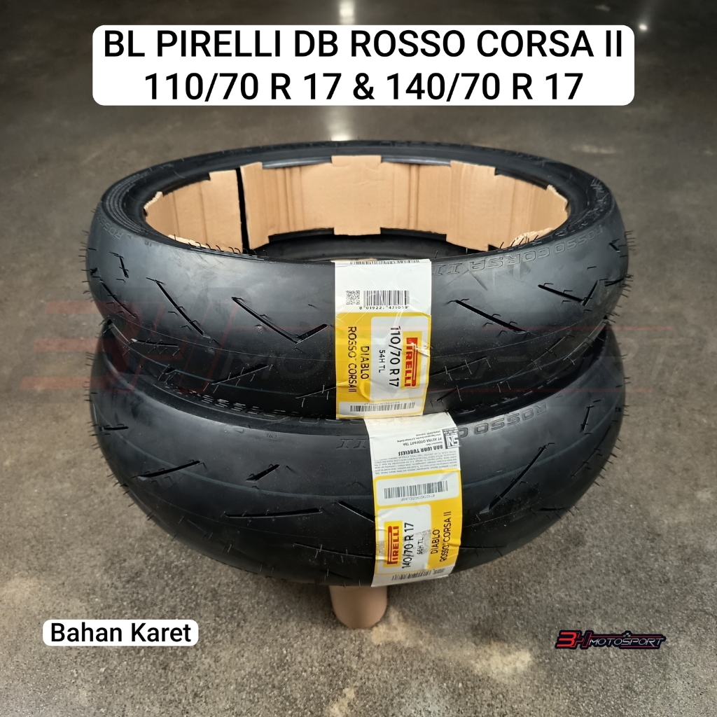 BAN LUAR PIRELLI DB ROSSO CORSA II 110/70 RING 17 & 140/70 RING 17