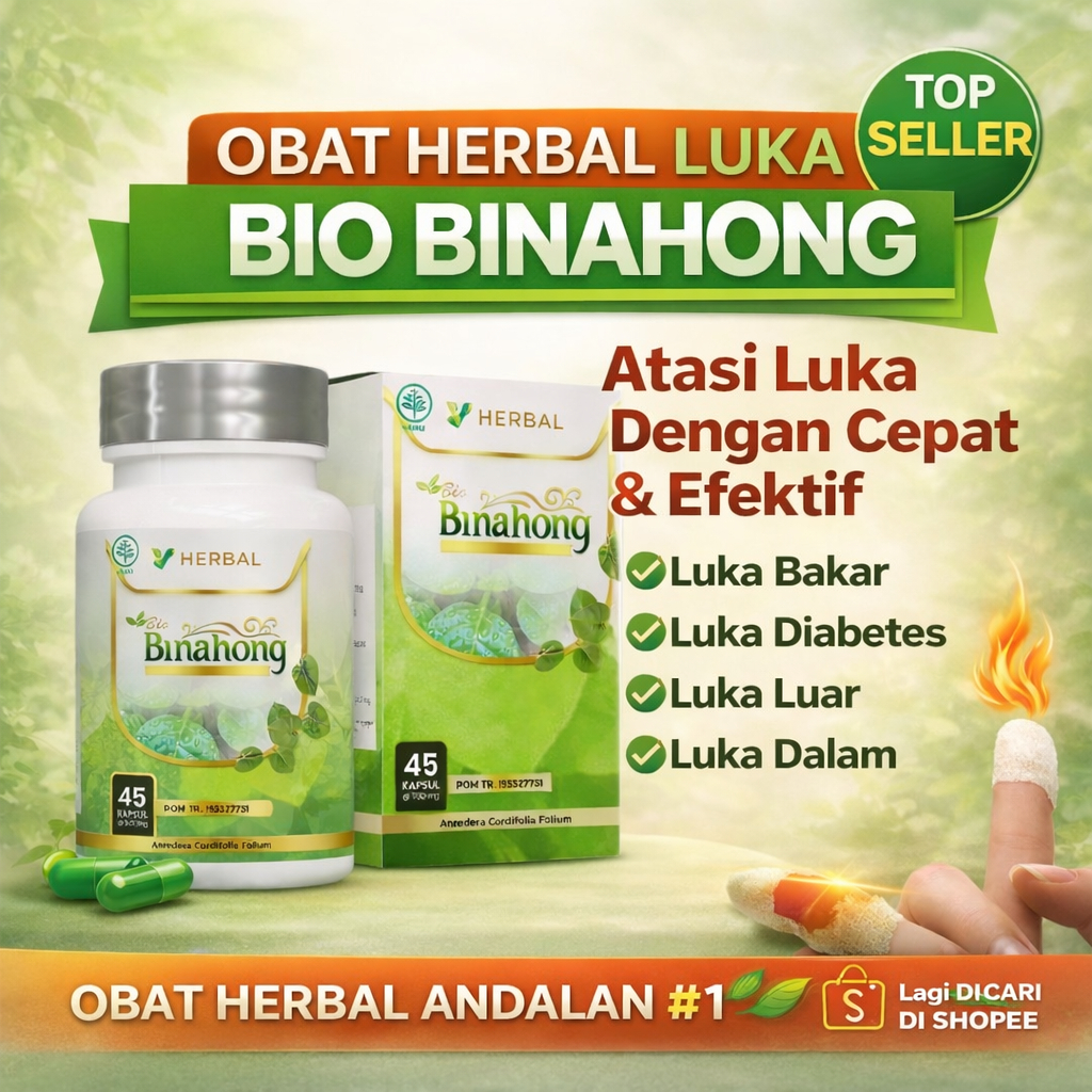 Bio Binahong - Kapsul Ekstrak Daun Binahong Obat Penyembuh Luka Operasi caesar Kapsul Pengering Luka