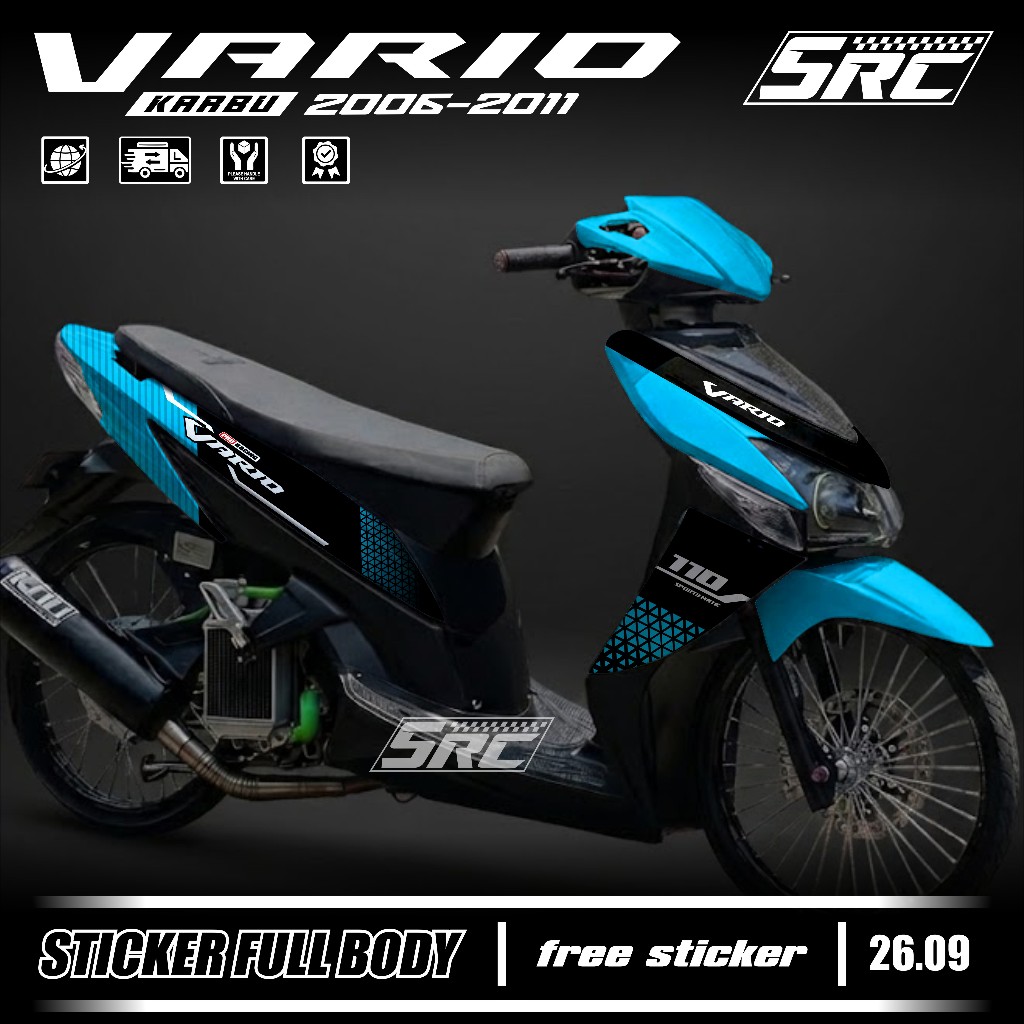 COD Terbaru Sticker Decal Full Body Vario CW 110 Karbu 2006 2007 2008 2009 2010 2011 Sticker Vario 1