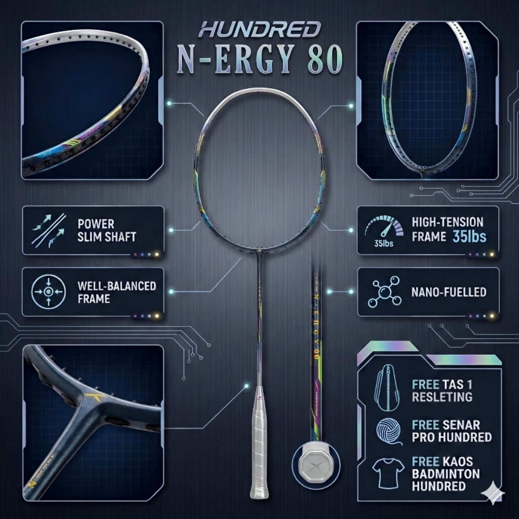 RAKET HUNDRED N.ERGY 80