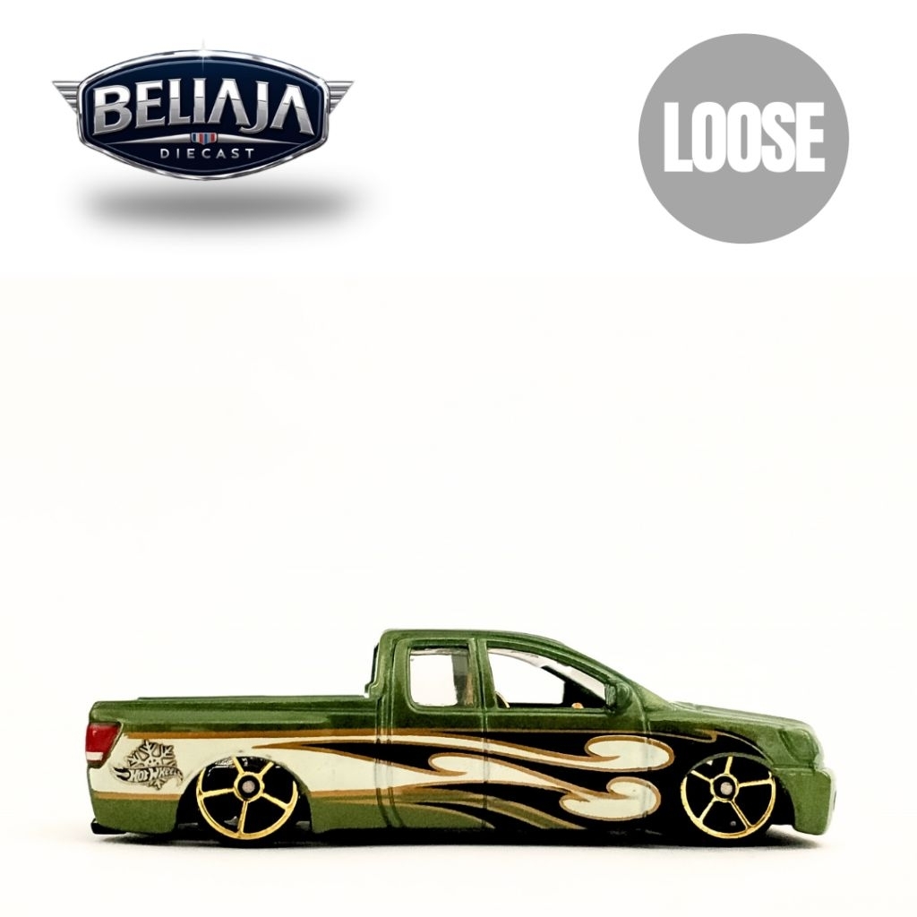 HOT WHEELS NISSAN TITAN GREEN HOT RODS LOOSE