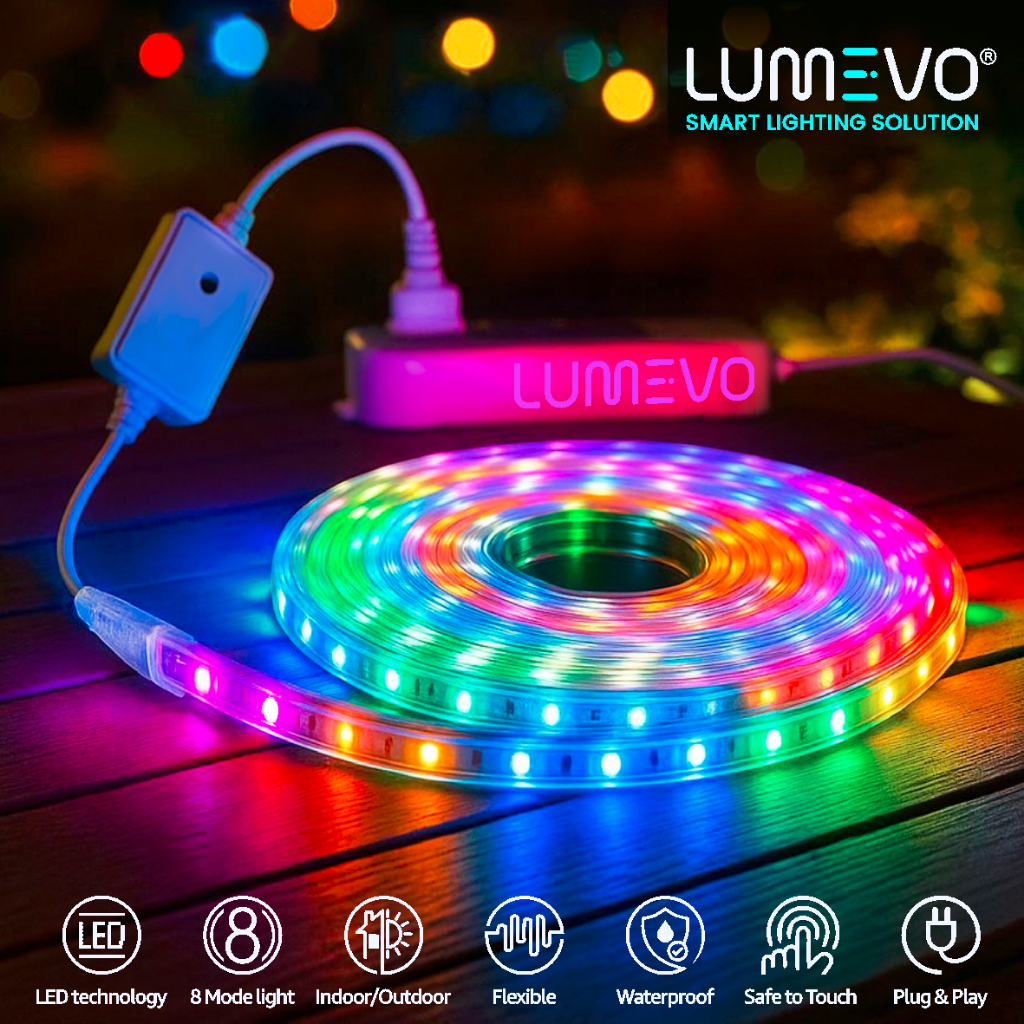 Lampu LED Strip RGB - 20 Meter - Lampu Selang RGB warna warni waterproof Lampu hias dekorasi gapura 