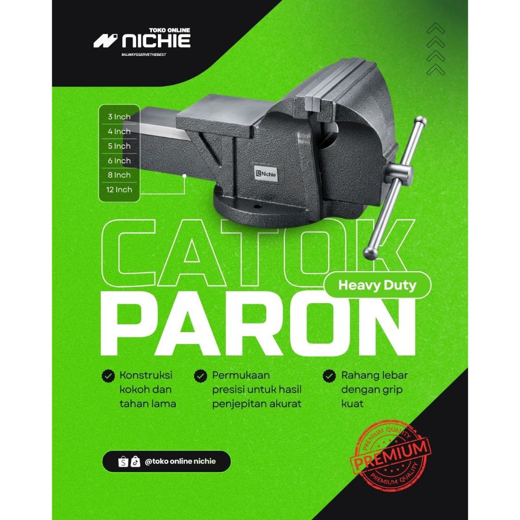 NICHIE TOKIO Catok Paron Ragum Heavy Duty 3-4-5-6-8-10-12 PREMIUM OFFICIAL STORE